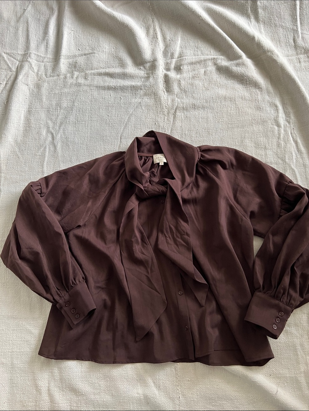Sezane Tazia Shirt Deep Brown - Size 4
